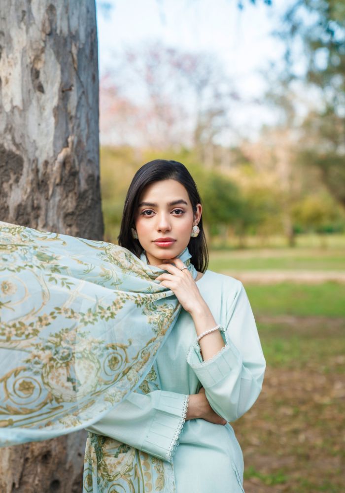 Aafreen Mint – Luxury Lawn 3-Piece Suit NLC-110
