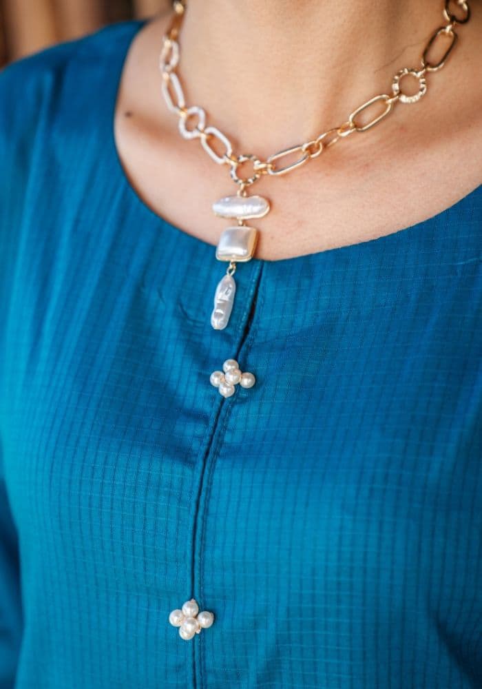 Meerab Teal – Luxury Lawn 3-Piece Suit NLC-106