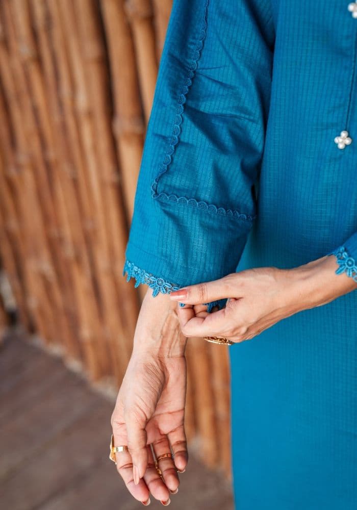 Meerab Teal – Luxury Lawn 3-Piece Suit NLC-106