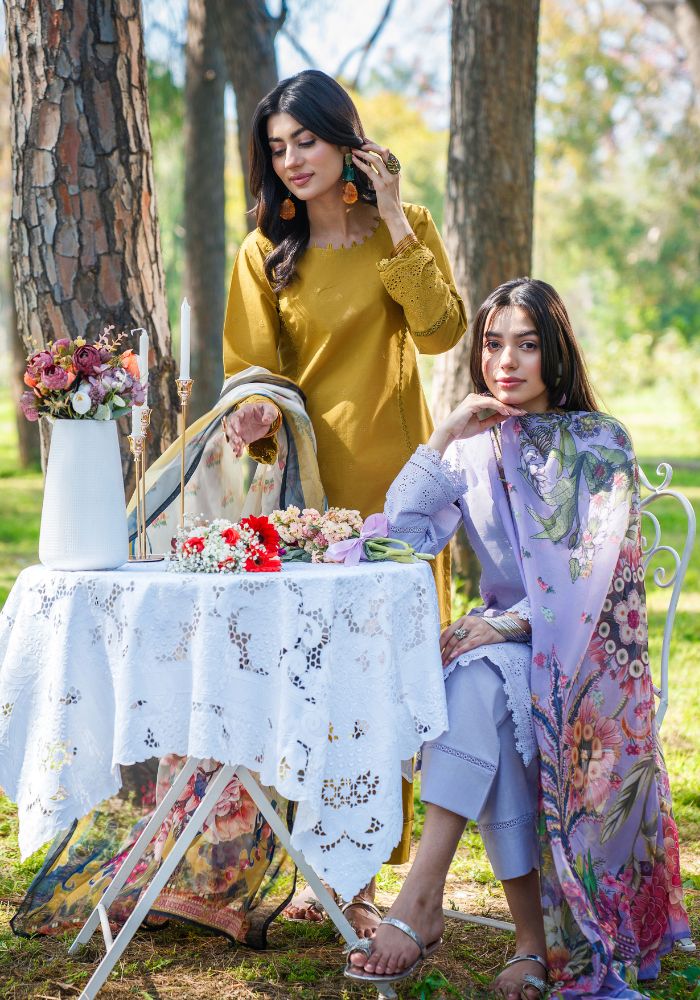 Noor-e-Lavender – Embroidered 3-Piece Lawn Suit NLC-101