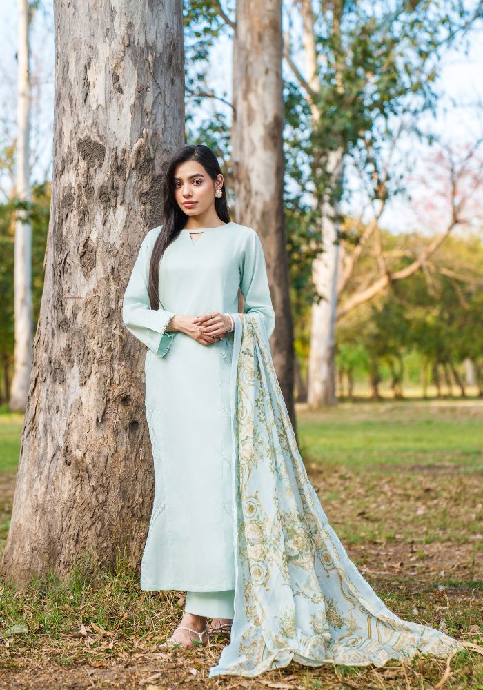 Aafreen Mint – Luxury Lawn 3-Piece Suit NLC-110